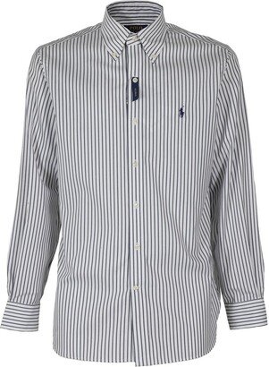 Logo Embroidered Striped Shirt