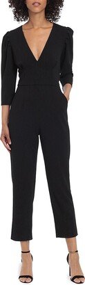 Scuba Crepe Puff Sleeve Jumpsuit