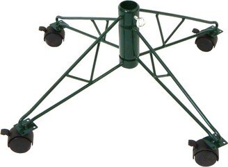 Northlight Green Metal Rolling Christmas Tree Stand for 6.5' - 7.5' Artificial Trees
