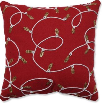 Pillow Perfect Strings of Lights Decorative Pillow, 11.5 x 11.5