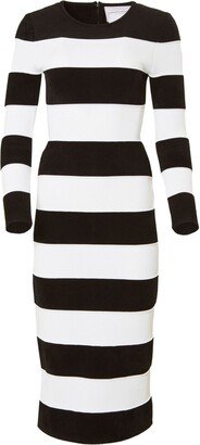 Striped Knitted Midi Dress