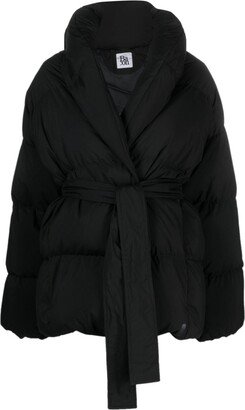 Belted Puffer Jacket-AD