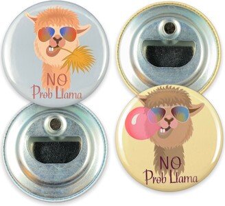 2.25 Inch Magnet Bottle Opener Set Of 2 Cool No Prob Llama Kitchen Fridge Whiteboard Bar Magnets