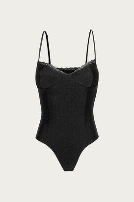 Liam Fitted Bodysuit In Noir