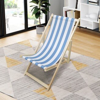 Calnod Outdoor Patio Garden Furniture, Stripe-Folding Beach Chairs, Adjustable Back, No Installation Required