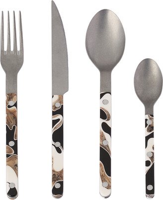 Black Bistrot Vintage Flatware Set, 4 pcs