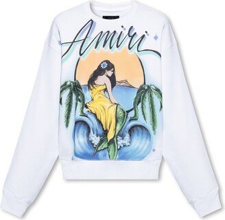 Graphic Printed Crewneck Sweatshirt-AK