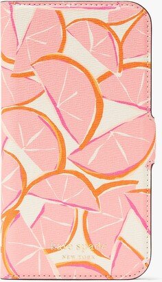 Spencer Grapefruit Iphone 13 Pro Magnetic Wrap Folio Case