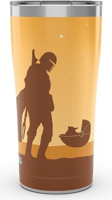 Star Wars - The Mandalorian - Desert Triple Walled Insulated Tumbler Travel Cup Keeps Drinks Cold & Hot, 20oz Legacy, Stainless Steel