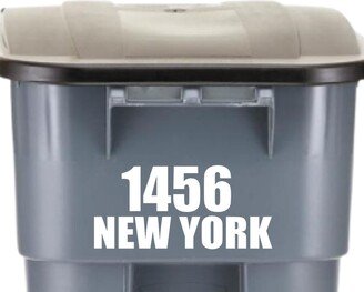 Custom Trash Can Decal Label, Home Address Decal, Garbage Bin Sticker