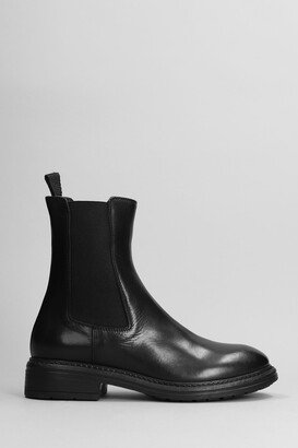 Combat Boots In Black Leather-AP