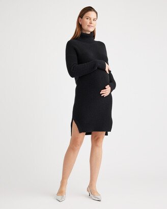 Mongolian Cashmere Fisherman Maternity Sweater Dress