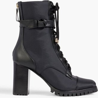 Clarita leather and shell combat boots