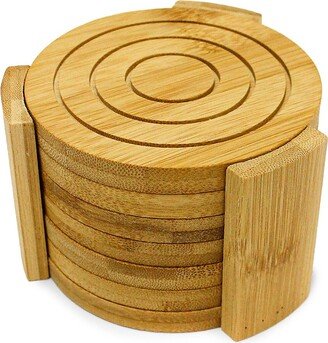 7-Piece Bamboo Coaster Set