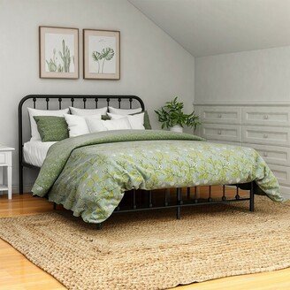 Snake River Décor Full Size Metal Platform Bed W/ Headboard & Footboard, Black