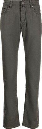 Bard mid-rise slim-cut trousers