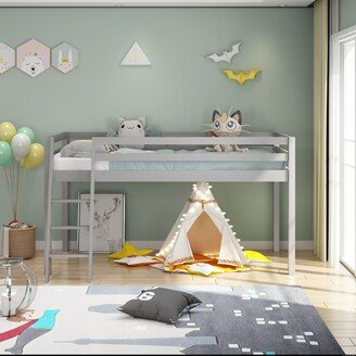 KOSY KOALA Grey Mid Sleeper Bed Children Kids Wood 3FT Single Mattress New