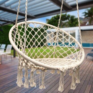 Indoor/Outdoor Macrame Hammock Chair Swing