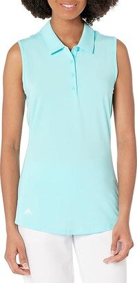 Ultimate365 Solid Sleeveless Polo Shirt (Bliss Blue) Women's Clothing