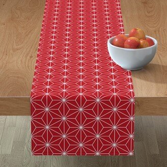 Table Runners: Geometric Stars - Christmas Variation Table Runner, 72X16, Red