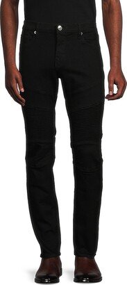 Rocco Moto High Rise Relaxed Skinny Jeans-AA