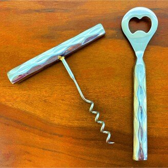 Truro Platinum Bottle Opener & Cork Screw Set