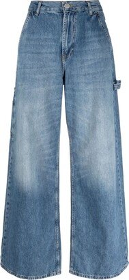 Wide-Leg Low-Rise Jeans