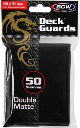 Bcw Supplies Bcw Deck Guards Double Matte Black 50 Protective Sleeves