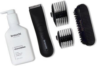 Sebastian Brocchi Brocchi Waterproof Usb Trimmer, Beard Brush & Moisturizing Shave Lotion Bundle