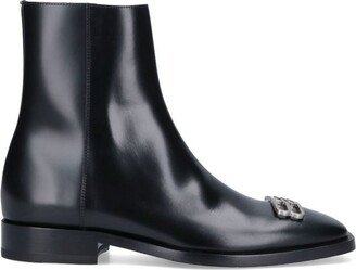 BB Logo Plaque Ankle Boots