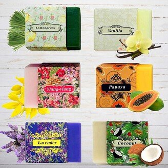 Purelis Purelis Naturals Aromatherapy Soap Bars, Artisan Crafted with Natural Essential Oils, 6-Pack Gift Set