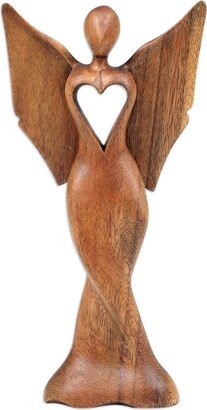 Handmade Celestial Protection Wood Sculpture