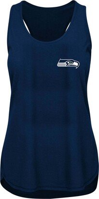 Women's Plus Size College Navy Seattle Seahawks Racerback Tank Top