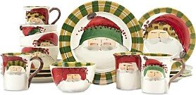 Old St. Nick Assorted 16-Piece Dinnerware Set, Service for 4