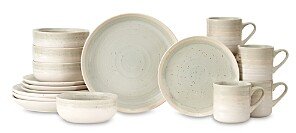 Baum Brothers Baum-Essex Vaughn 16 Piece Dinnerware Set, Service for Four