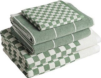 BAINA Organic Cotton Towel Set 08 in Green