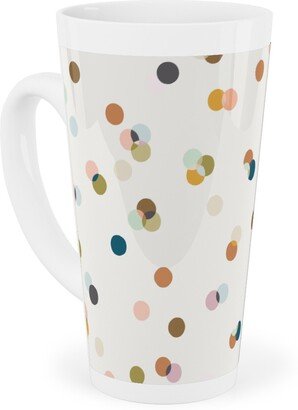 Mugs: Eden Polka Dot - Cream Multi Tall Latte Mug, 17Oz, Multicolor