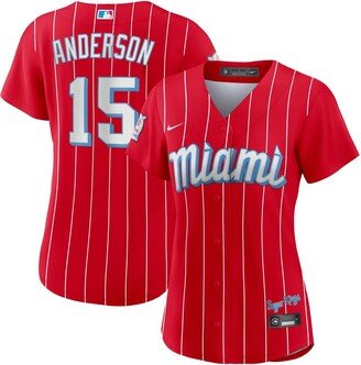 Women's Brian Anderson Red Miami Marlins City Connect Replica Player Jersey