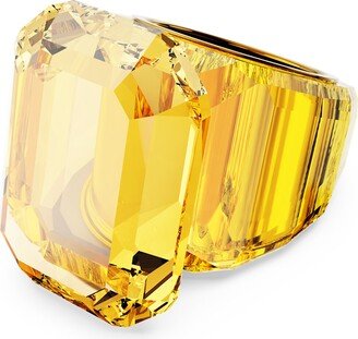 Lucent cocktail ring, Octagon cut, Yellow