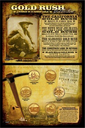 American Coin Treasures Gold Rush Collection - Coins Layered in 24k Gold