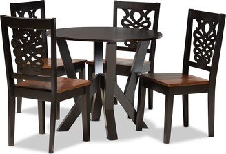 Valda Modern and Contemporary Transitional 5-Piece Dining Set