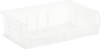 Extra Wide Stackable Plastic Utility Bin Clear