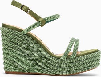 Green Jocana wedge sandals
