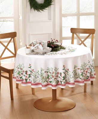 Winter Holiday Berry Tablecloth, 60