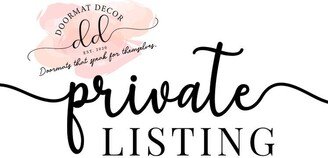 Private Listing | Dara Dodson-Cook Personalization X2 Stock Doormats