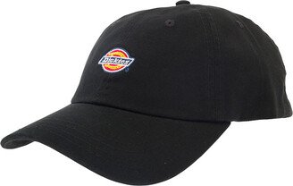 Black Baseball Cap With Logo Patch In Cotton Man