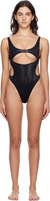 Black Corseted Swimsuit