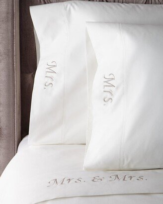 The Pillow Bar Mrs. & Mrs. 300-TC Queen Sheet Set