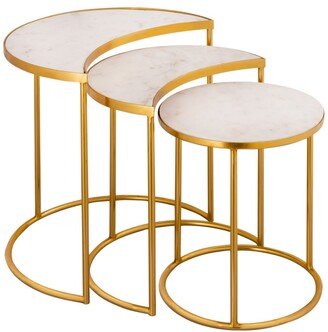 Crescent Nesting Tables, Set of 3