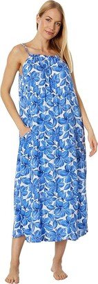 Sleeveless Maxi Gown (Hibiscus Floral) Women's Pajama